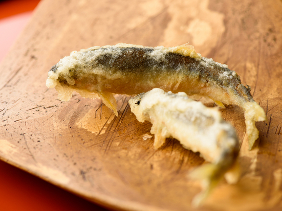 練馬で食べた鮎の天ぷら