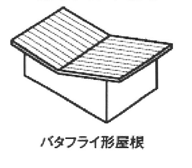 バタフライ型屋根