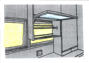 キッチン採光吊戸棚