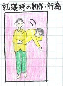 就寝時の動作行為