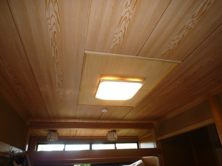 G邸和室照明と隠ぺいエアコン工事