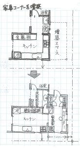 家事コーナーを増築