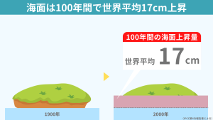 100年間の海面上昇