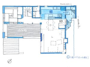 ＬＤＫ２階なら直通階段